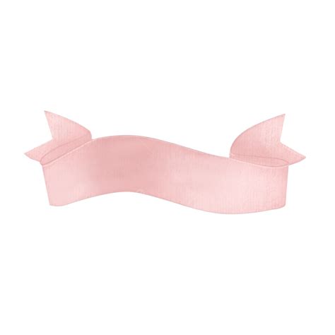 Watercolor Ribbon White Transparent Watercolor Pink Ribbon Png Pink