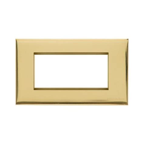 Heritage Brass Winchester Polished Brass 4 Module Euro Plate PL W01