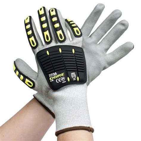 Cordova OGRE CR Salt And Pepper HPPE Gloves With Gray Polyurethane Palm