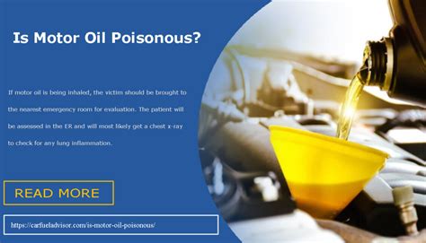 Is Motor Oil Poisonous Detailed Explanation Car Fuel Advisor