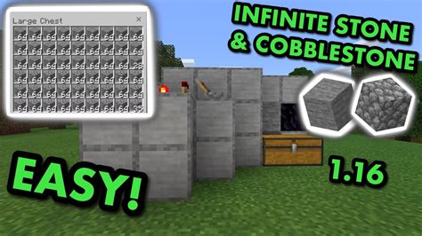 SIMPLE 1.16 AUTOMATIC STONE FARM TUTORIAL in Minecraft Bedrock (MCPE ...