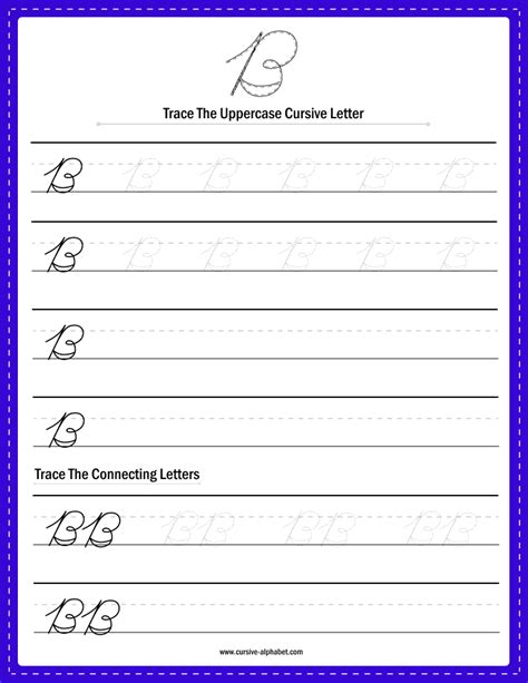 How To Write A Cursive Capital B