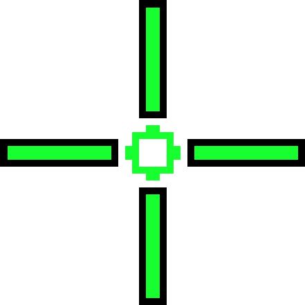 Green Crosshair PNG Transparent