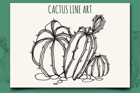 Cactus Line Art Graphic By Pick Craft Creative Fabrica