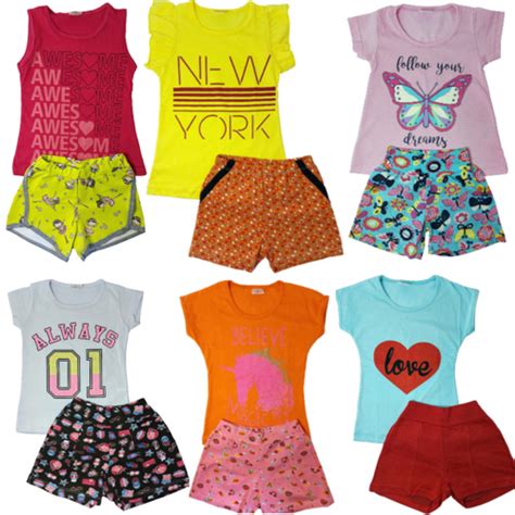 Kit Lote Pe As Roupa Infantil Menina Conjuntos Infantil Feminino