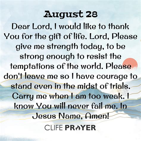 Thank You For The T Of Life Clife Prayer