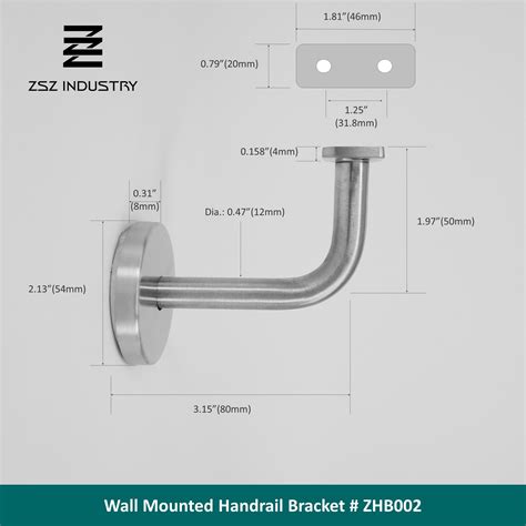 Stainless Steel Wall Mounted Handrail Bracket Zhb002 China Glass