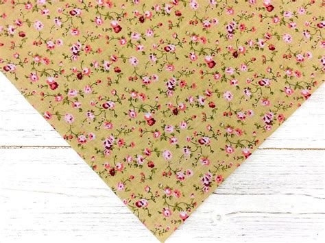 Cotton Fabric Floral Fabric Small Print Fabric Poly Cotton | Etsy