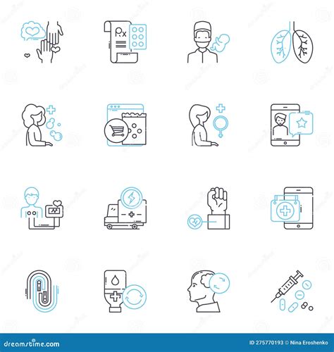 Cognitive Therapy Linear Icons Set Thinking Mindfulness Cognition