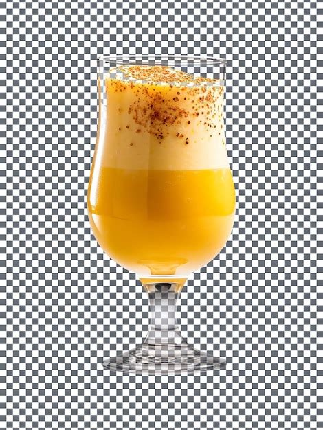 Vidro De Smoothie De Manga E Abacaxi Fresco Isolado Em Fundo