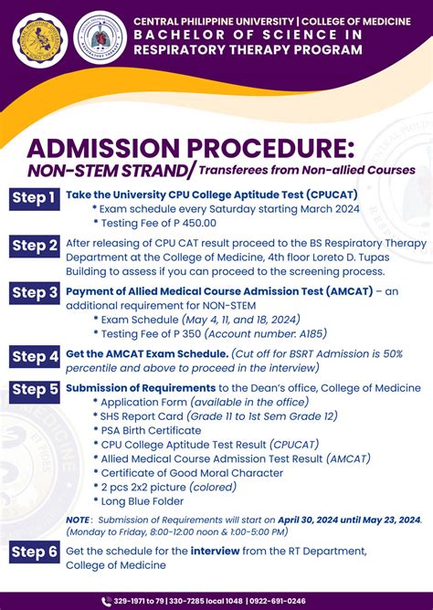 Admission Procedure Central Philippine University