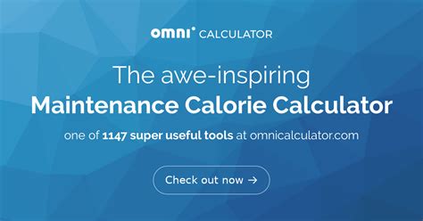 Maintenance Calorie Calculator Weight Maintenance Omni