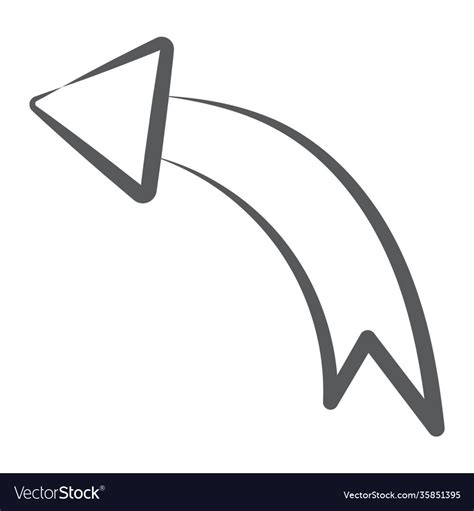 Curved arrow Royalty Free Vector Image - VectorStock