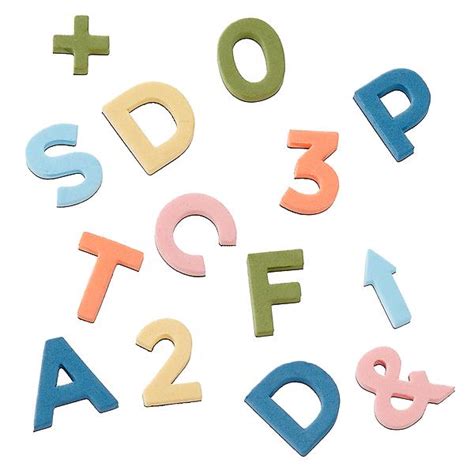 Soft Rainbow Muted Foam Magnetic Letters The Container Store