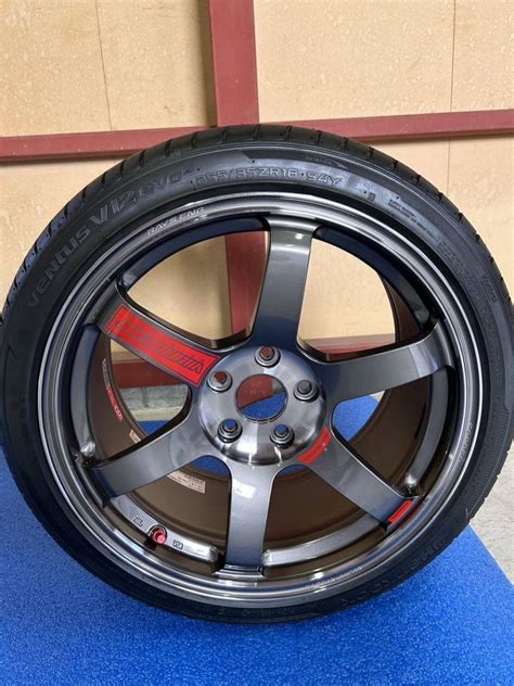 アウトレット限定 4本購入で RAYS VOLK RACING TE37 SAGA SL 18x9 5J 5 114 3 35 PG