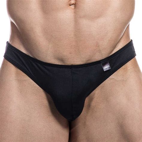 Slip Bikini De Tiro Bajo Cut Men Provocative Negro Cut Men Ve