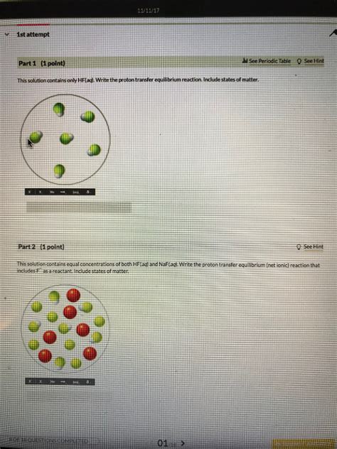 Solved part 1: This solution contains only HF(aq), Write | Chegg.com