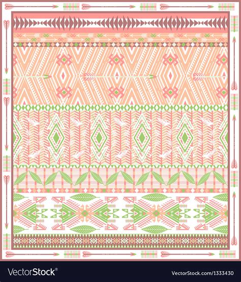 Seamless Colorful Aztec Geometric Pattern Vector Image