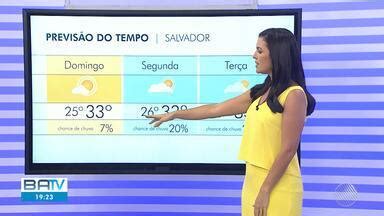 BATV Salvador Previsão do tempo domingo deve ser de sol forte na