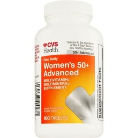 Cvs Health One Daily Womens 50 Advanced Multivitaminmultimineral Supplement 100 Ct Delivery