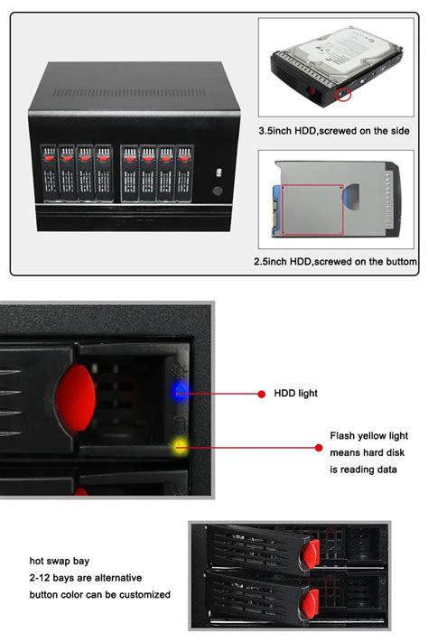 Bay Hot Swap Server Case Ideal For Network Cloud Storage