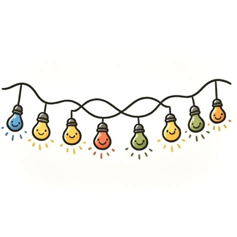 15 Sparkling Christmas Lights Drawing Ideas for Festive Art | Christmas ...