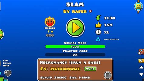 Slam By Rafer Geometry Dash Therobloxgamerexplode Youtube