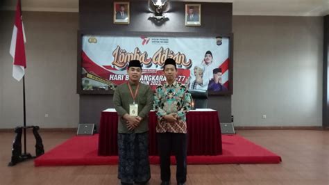 Siswa MAN 1 Kulon Progo Juara Adzan Hari Bhayangkara 2023 MAN 1 Kulon