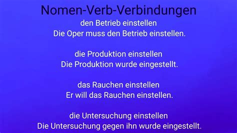 Nomen Verb Verbindungen Deutsch Lernen Nvv Nomenverbverbindung B