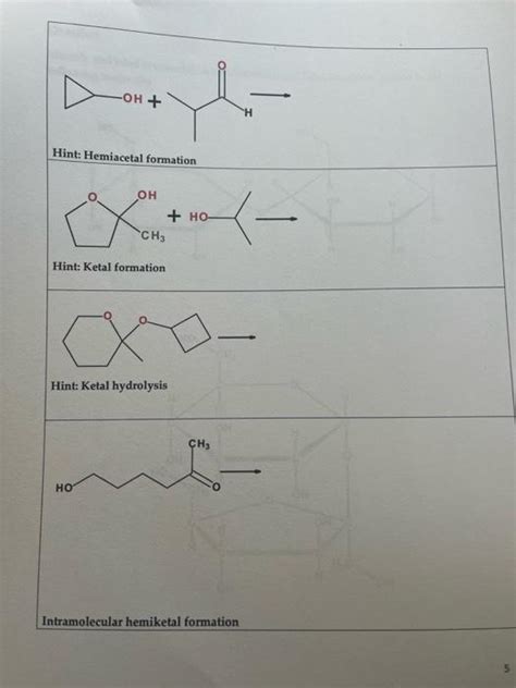 Solved [O] Hint: Hemiacetal formation Hint: Ketal | Chegg.com