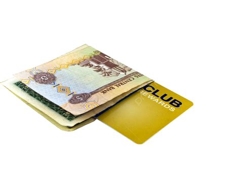 Gold Membership Club Card And Five Dirham Note On Cheque Discount