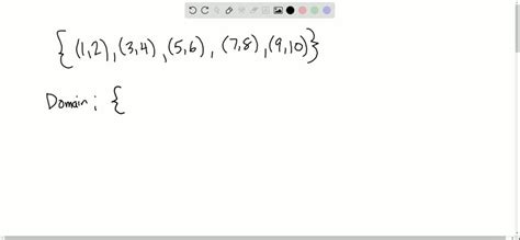 SOLVED State The Domain And Range Of Each Pointwise Defined Relation