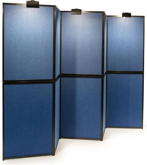 121w Floor Standing Hook And Loop Display Board 10 Panels 3 Spotlights