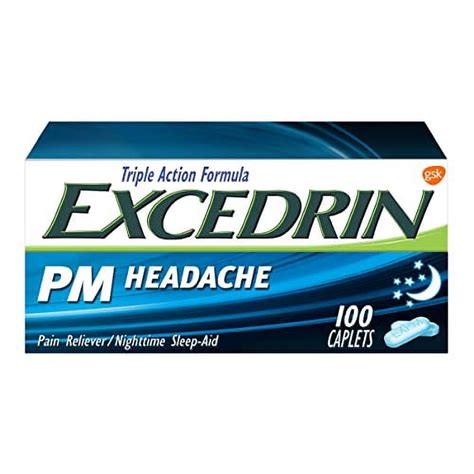 Excedrin PM Sleep Aid With Headache Relief Caplets For Nighttime