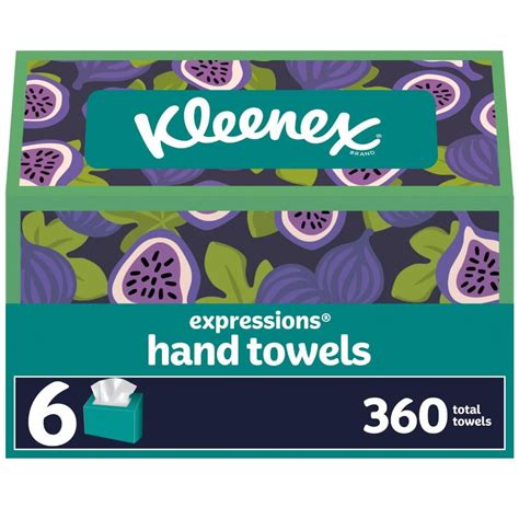 Kleenex Expressions Disposable Paper Hand Towels 6 Boxes 60 Towels