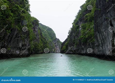 Rock Formation In The Ocean El Nido Palawan Philippines Stock Image