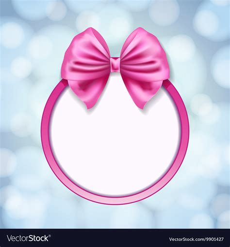 Pink ribbon bow Royalty Free Vector Image - VectorStock