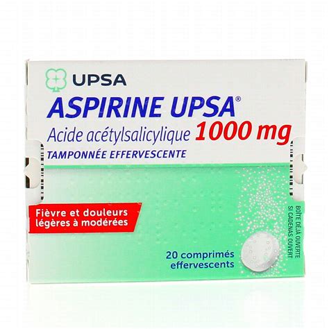 Upsa Aspirine Tamponn E Effervescente Mg Tubes De Comprim S