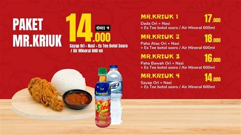 Menu Mr Kriuk Fried Chicken YouTube