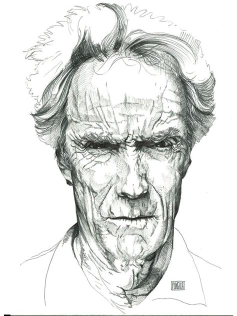 Clint Eastwood On Behance Malerei