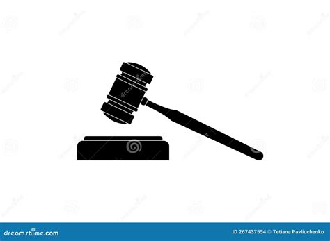 Gavel Of Justice Stock Vector Illustration Of Court 267437554