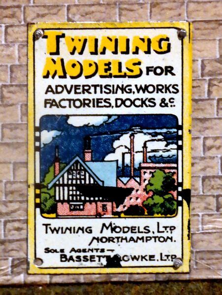 Filetwining Models Enamelled Tinplate Miniature Poster The