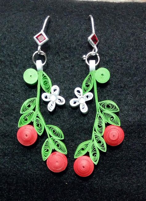 Paper Quilling Earrings Quilling Work Quilled Jewellery Quilling