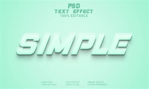 Simple 3d Text Effect Editable Psd File Graphic By Imamul0 · Creative