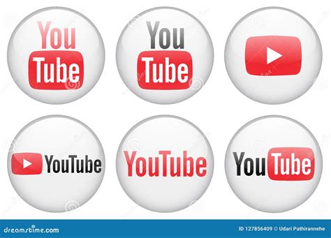 3d Youtube Icon Collection Editorial Stock Image Illustration Of Logo