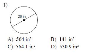 Circles - Circumference and area Worksheets