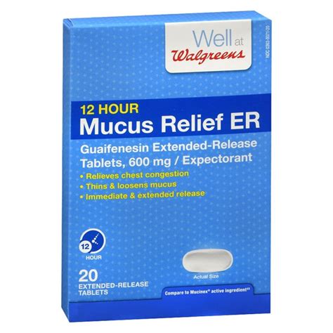 Walgreens 12 Hour Mucus Relief ER Tablets 600 Mg 1Source