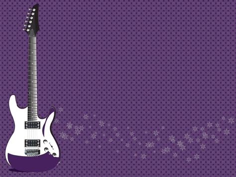 Rock Guitar Powerpoint Templates Fuchsia Magenta Music Backgrounds