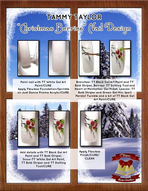 Tammy Taylor Christmas Berries Nail Design Christmas Nail Designs