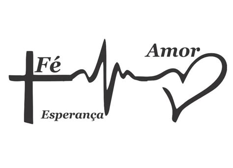 Adesivo Decorativo de Parede Frases Fé Amor e Esperança Elo7